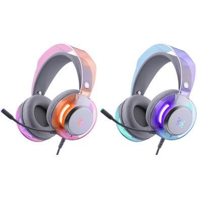 Гарнітура Defender Glitch, USB, RGB, 2м, White (62490) [404498]
