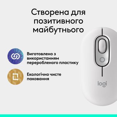 Миша бездротова Logitech Pop Mouse with Emoji Off-White (910-007411) [606670]