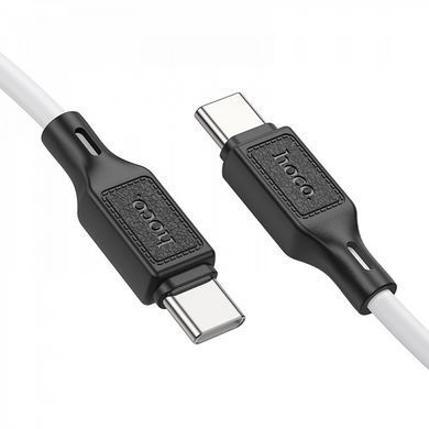 Кабель HOCO X90 Cool 60W silicone charging data cable for Type-C to Type-C White (6931474788474) [805240]
