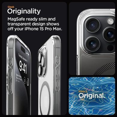 Чохол-накладка Spigen Ultra Hybrid MagFit для Apple iPhone 15 Pro Max Carbon Fiber (ACS06578) [602177]