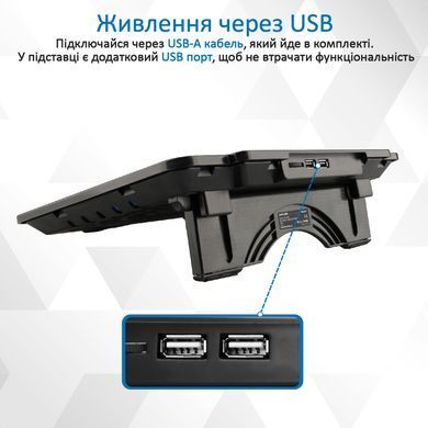 Охолоджуюча пiдставка для ноутбука Promate AirBase-1 Black (airbase-1.black) [605052]