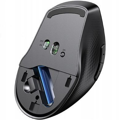 Мишка UGREEN 2.4GHz+Bluetooth MU101, бездротова, 4000dpi., 5кн., чорна (90395) [404006]