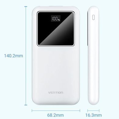 Універсальна мобільна батарея Vention 10000mAh PD QC 3.0 White (FHKW0) [617720]