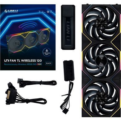Вентилятор Lian Li Uni Fan TL Wireless 120-3 Black (G99.12TL1W3B.00) [613554]