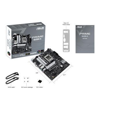 Материнcька плата ASUS PRIME B650M-K sAM5 B650 2xDDR5 M.2 HDMI D-Sub mATX (90MB1F60-M0EAY0) [109096]