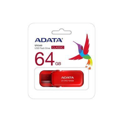 Флеш-накопичувач ADATA USB 2.0 AUV 240 64Gb Red (AUV240-64G-RRD) [802946]