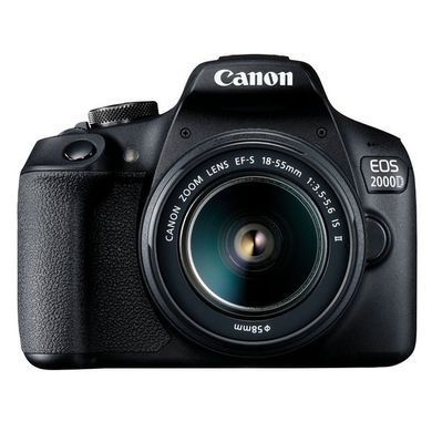 Цифр. фотокамера дзеркальна Canon EOS 2000D + об`єктив 18-55 IS II + сумка SB130 + карта пам'яті SD16GB (2728C015) [17542]