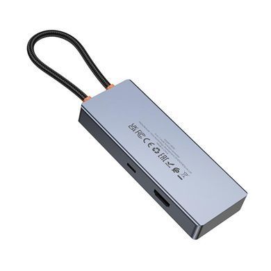 USB-хаб HOCO HB50 Wow 5-in-1 multi-function converter (HDTV+PD+USB3.0*3) Deep Space Gray (6942007647298) [802754]