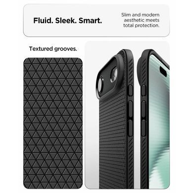 Чохол Spigen для iPhone 17 Air, Liquid Air, Matte Black (ACS10302) [111304]