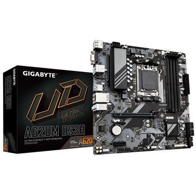 Материнська плата GIGABYTE A620M DS3H sAM5 A620 4xDDR5 M.2 HDMI DP mATX (A620M_DS3H) [109464]