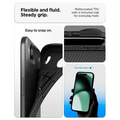 Чохол Spigen для iPhone 17 Air, Liquid Air, Matte Black (ACS10302) [111304]
