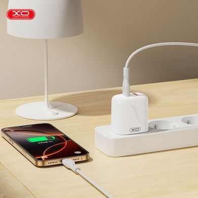 Зарядний пристрій XO L158 (USB, USB-С, 3A) 20W White (L158.white) [613601]