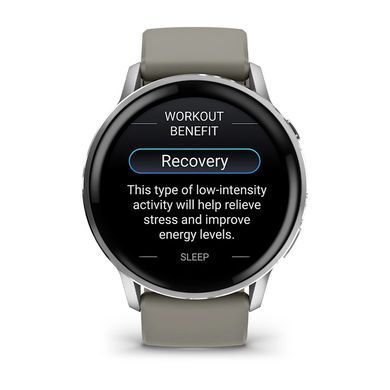 Смарт-годинник Garmin Venu 4 45mm Silver with Siliver Gray Silicone (010-03014-41) [619259]