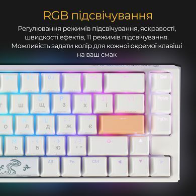 Клавіатура Ducky One 3 SF Cherry MX Red RGB UA USB White (DKON2167ST-RUAPXPWWWSC1) [614128]