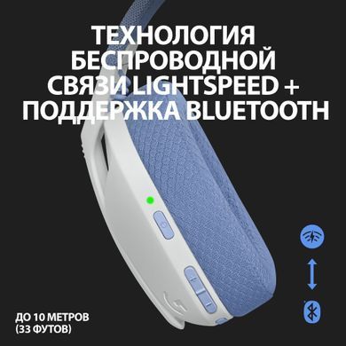 Гарнітура Logitech G435 LIGHTSPEED Wireless Gaming - White (981-001074) [203111]