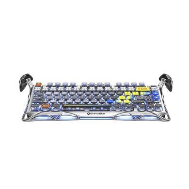 Клавіатура механічна GravaStar Mercury K1 Pro 80keys, GravaStar x Kailh Speedy Mint, BT/WL/USB, RGB, Interstellar Silver (GSK1PRO_S_CGRY) [114355]