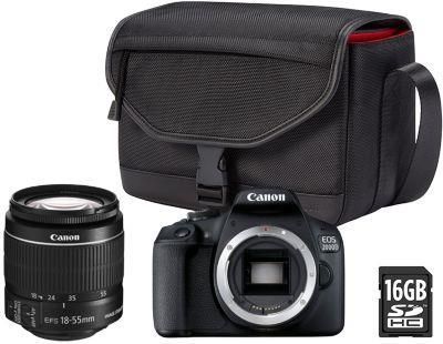 Цифр. фотокамера дзеркальна Canon EOS 2000D + об`єктив 18-55 IS II + сумка SB130 + карта пам'яті SD16GB (2728C015) [17542]