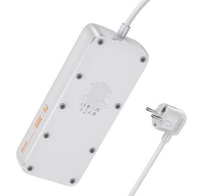 Мережевий подовжувач HOCO AC22 Sunlight 4-bit(PD30W/1C3A) desktop socket(EU/GER) (1.5m) Black (6942007629782) [806394]