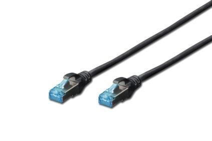 Патч-корд DIGITUS CAT 5e SF-UTP, 3м, AWG 26/7, Cu, PVC, чорний (DK-1531-030/BL) [109966]