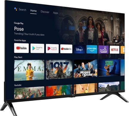 Телевізор 40" TCL LED FHD 60Hz Smart Android TV Black (40L5A) [102219]