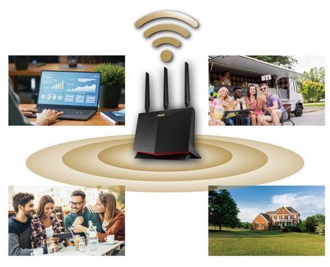 Маршрутизатор ASUS 4G-AC86U AC2600, 4G/LTE, 4xGE LAN, 1xGE WAN, USB (90IG05R0-BM9100) [104549]