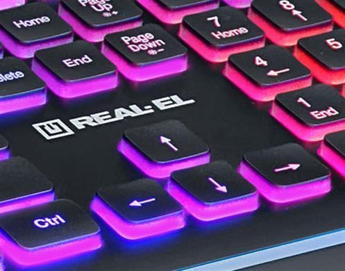 Клавіатура REAL-EL Comfort 8000 Backlit Ukr Black (EL123100033) [605940]