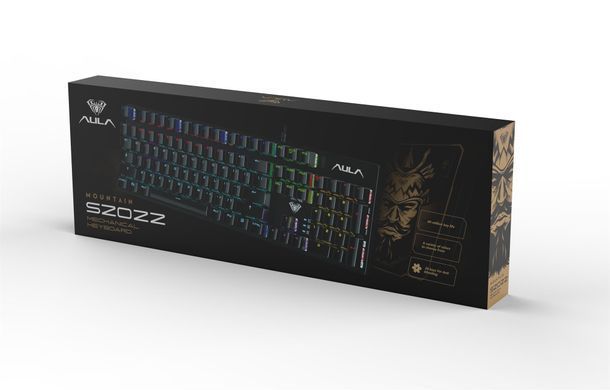 Клавіатура Aula Mechanical S2022 Blue Switch Black (6948391202235) [606007]