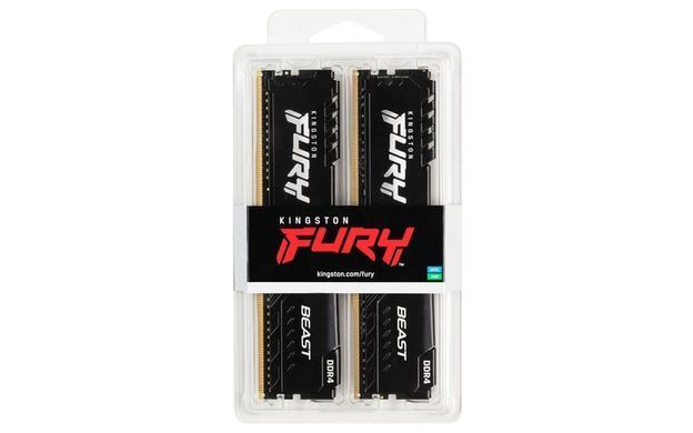 Модуль пам`ятi DDR4 2x16GB/3200 Kingston Fury Beast Black (KF432C16BB1K2/32) [606169]
