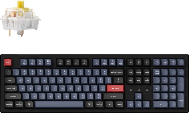 Клавіатура механічна Keychron K10 PRO 100Key, K pro Banana, WL/BT/USB-A, Hot-Swap, QMK, EN/UKR, RGB, чорний (K10P-H4-UA) [103668]