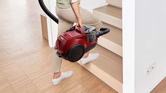 Пилосос Bosch контейнерний, 550Вт, конт пил -2л, НЕРА13, червоний (BGC21X350) [105634]