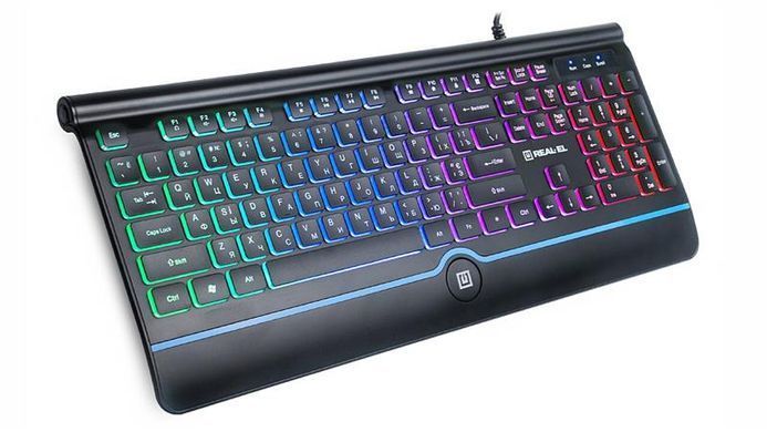 Клавіатура REAL-EL Comfort 8000 Backlit Ukr Black (EL123100033) [605940]