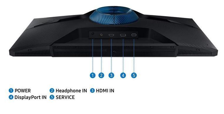 Монiтор Samsung 27" Odyssey G3 LS27DG300 VA Black 180Hz (LS27DG300EIXUA) [616198]