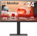 Монітор LG 23.8" HDMI, 2xDP, USB-C, MM, IPS, 100Hz, Pivot (24BA650-B) [115759], фото 1
