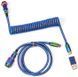 Кабель Type-A/Type-C Keychron Premium Coiled Aviator Cable-Straight Rainbow Palted Blue (CAB6_KEYCHRON) [108579], фото 1