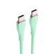 Кабель Vention USB 2.0 C Male to C Male 5A Cable 1.5M Light Green Silicone Type (TAWGG) [802429], фото 1