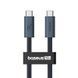 Кабель Baseus Flash Series 2 USB4 Full Featured Data Cable Type-C to Type-C 240W 1m Cluster Black (P10311803111-00) [802459], фото 6
