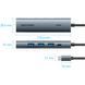 Хаб USB 3.0 Type-C -> 4xUSB 3.0/1xUSB-C, 5Gbps, Black Vention (TGZHB) [404633], фото 2