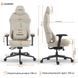 Крісло для геймерів GamePro Fabric Light Gray (GC760LG) [617859], фото 17