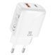 Зарядний пристрій XO L158 (USB, USB-С, 3A) 20W White (L158.white) [613601], фото 1