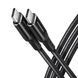 Кабель AXAGON BUCM3-CM10AB USB-C-USB-C 3.2 Gen 1, 3m, PD 60W, 3A, чорний (BUCM3-CM30AB) [504212], фото 1