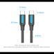 Кабель Vention USB Type-C - USB Type-C (M/M), TPE Round PD 100 W, 5 A, 2 м, Black (COTBH) [604004], фото 3