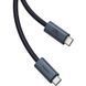 Кабель Baseus Flash Series 2 USB4 Full Featured Data Cable Type-C to Type-C 240W 1m Cluster Black (P10311803111-00) [802459], фото 3