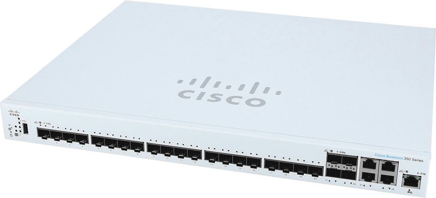 Комутатор Cisco CBS350 24xSFP+, 4x10GE Shared, Managed (CBS350-24XS-EU) [15149]
