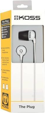 Навушники In-ear Koss The Plug Noise Isolating 3.5 mini-jack, Білий (196809.101) [114291]