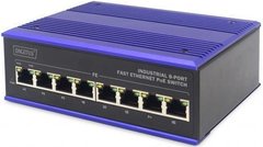 Digitus Комутатор Industrial 8 Port Fast Ethernet PoE Switch, Unmanaged (DN-650108)