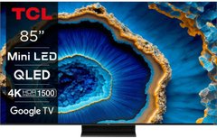 Телевізор 85" TCL MiniLED 4K 144Hz Smart Google TV Black (85C805)