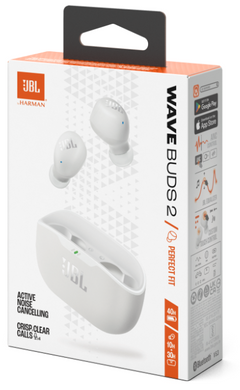 Гарнітура JBL WAVE BUDS 2 White (JBLWBUDS2WHT) [201388]