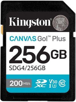 Карта пам'яті Kingston SD 256GB C10 UHS-I U3 V30 R200/W160MB/s (SDG4/256GB) [108949]