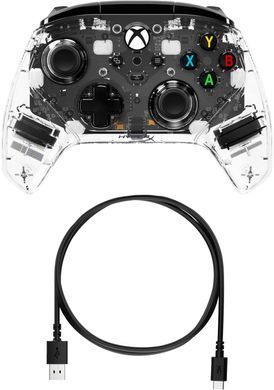 Геймпад HyperX Clutch Gladiate RGB, Xbox, PC, USB-A, прозорий (7D6H2AA) [106087]