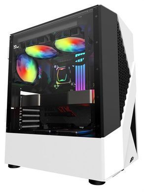 Корпус 1stPlayer F3-A-4F1 White 600W (F3-A-4F1-WH&PS-600FK) [619147]